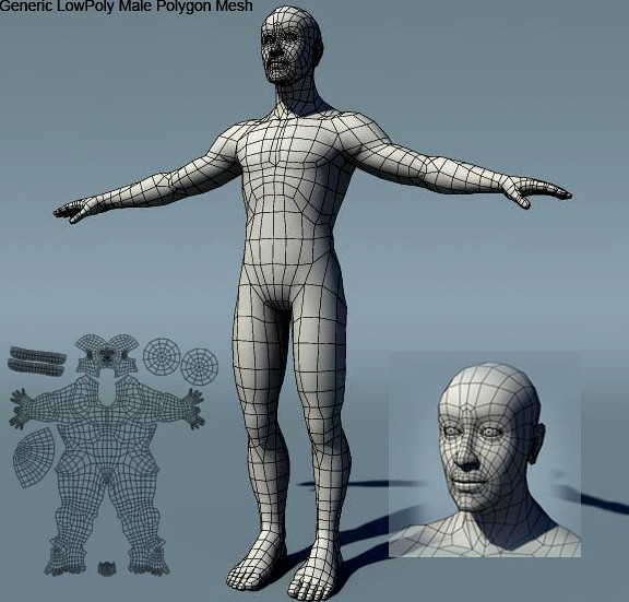 Generic Male Low Poly BaseMesh