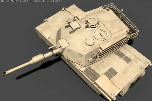 M1 Abrams battle tank 3D Model