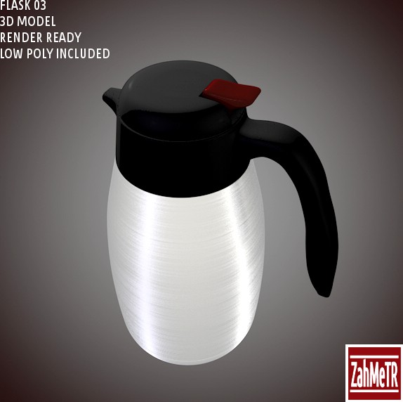 Flask 03 Low – High Poly 3d Model