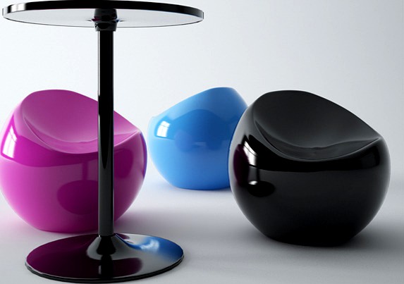 XLBoom Table Medium Ball Chair Copper