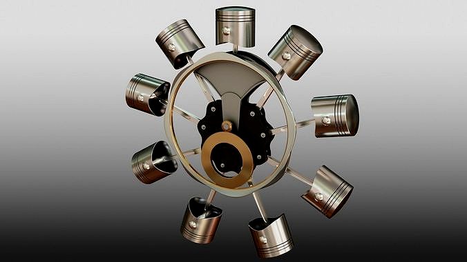 Pistons and Mechanism for Radial Motor