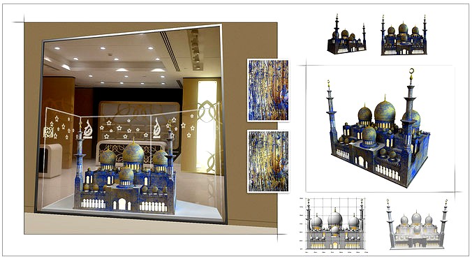 Sheikh Zayed Mosque 3d