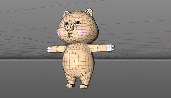 Selling cute pigs---C4D modeling binding