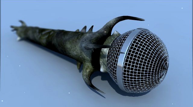Download free Heavy Metal Microphone 3D Model