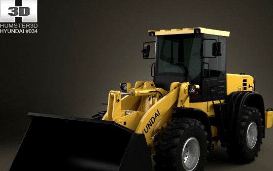 Hyundai HL7579S Wheel Loader 2012 3D Model