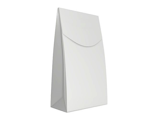 Blank White Paper Bag Package Mock Up