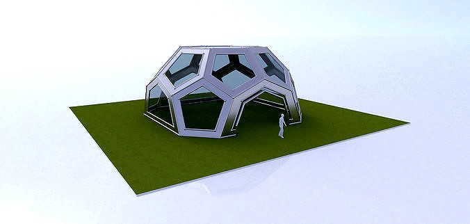 Pentagon Dome with frame and glass