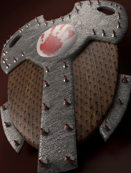 Spiked Shield 3D Model