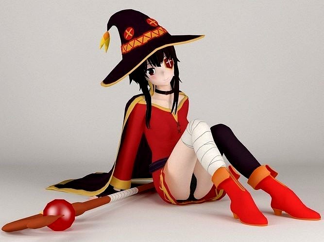 Megumin anime girl pose 02