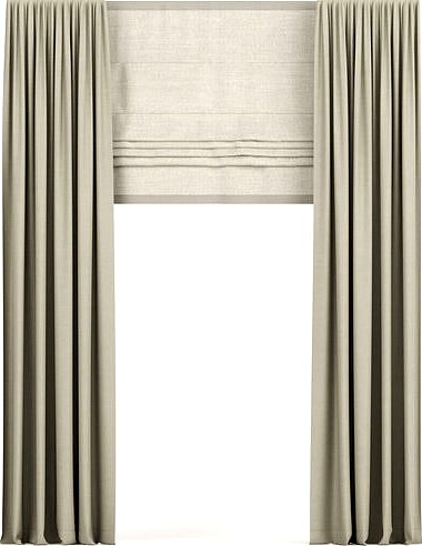 Beige narrow curtains