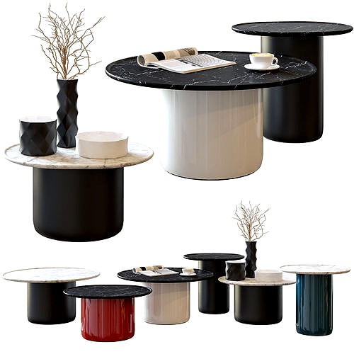 Button Tables and Joker Vases by BB Italia
