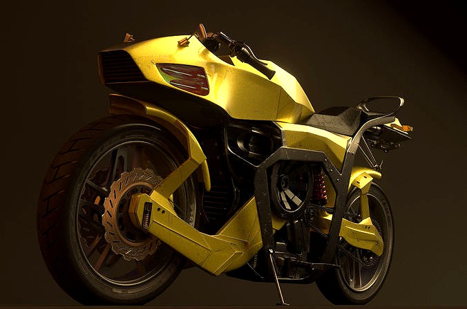 Futuristic motorcycle