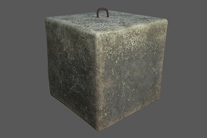 Concrete block 1x1x1 meter