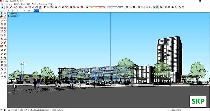 Sketchup Bus terminal C10