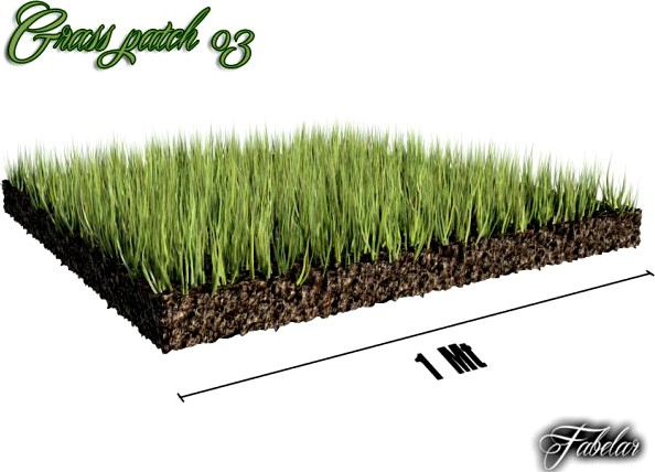 Grass patch 03 3D Model