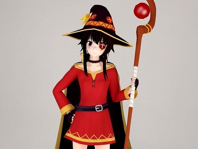 Megumin anime girl pose 01