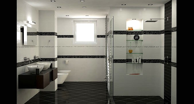Photorealistic Bathroom Scene 01