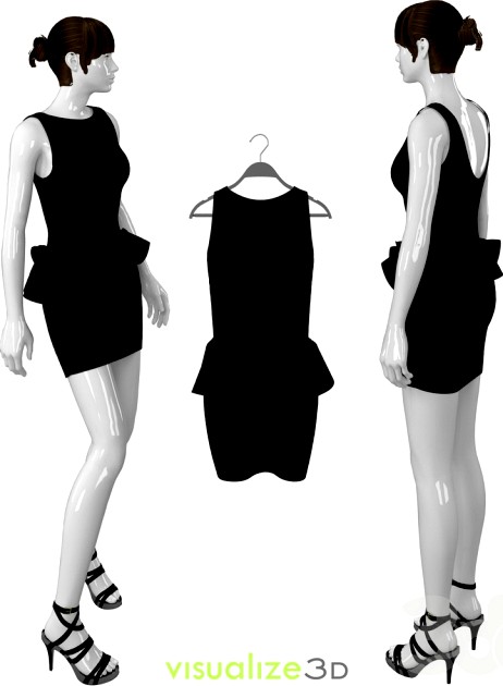 Mannequin with black dress