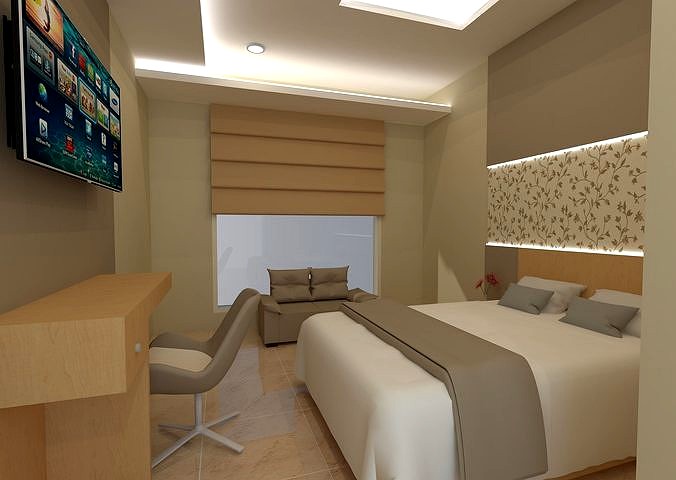 3D interior bedroom