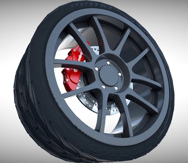 Weds Sport Carbon Wheel 3D Model