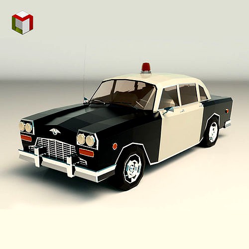 Low Poly Police Car 03