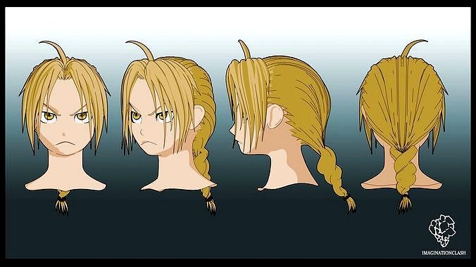 edward elric hairstyle 3D