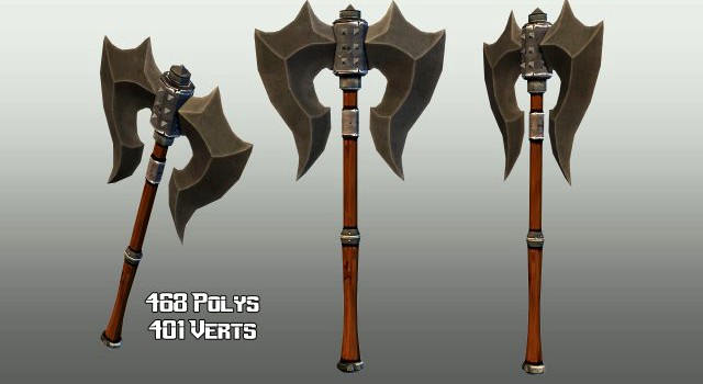 Two handed Axe 02 3D Model