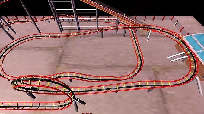 roller coaster 3d model