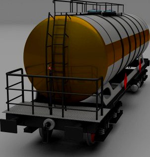 Train tanker car 3D Model