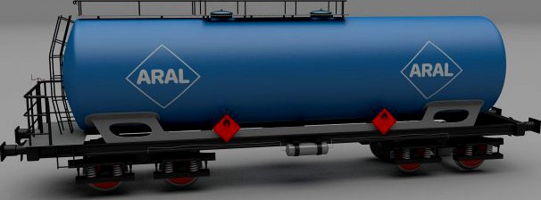 Aral train tanker car 3D Model