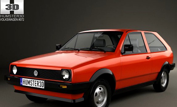 Volkswagen Polo coupe 1990 3D Model