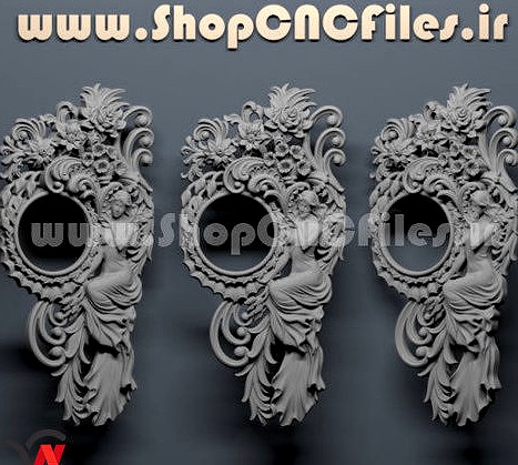 3d carved clock model for cnc engraving and carving