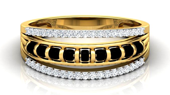 Black Wedding Ring | 3D