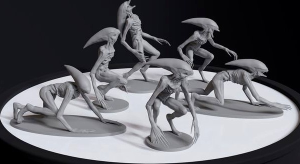 Alien Prometheus Deacon 6 posed printable models | 3D