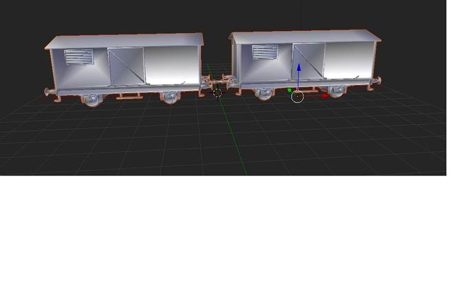 Model train closed cargo Wagon | 3D