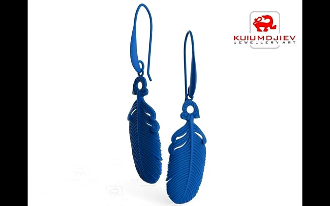 Feather earrings | 3D