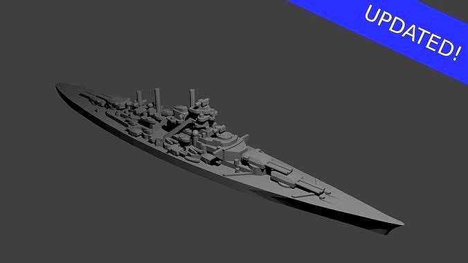 German Bismarck Class Battleship | 3D
