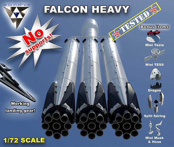 Falcon Heavy and Falcon 9 | 3D