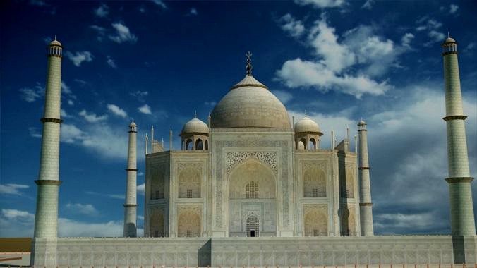 Taj Mahal Low Poly 6093 Polygons Full Model | 3D