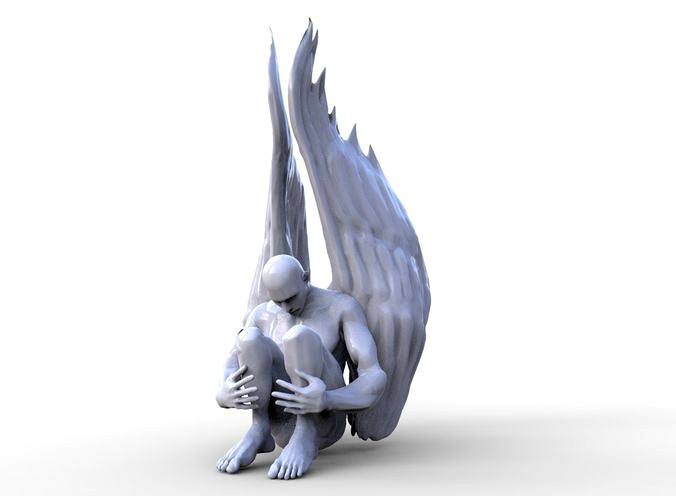 Falling Angel Sculpture | 3D