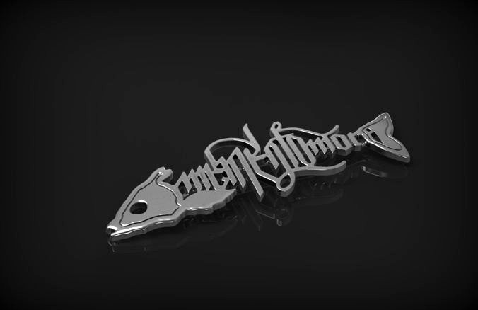 Pendant Fish Memento Mori  | 3D