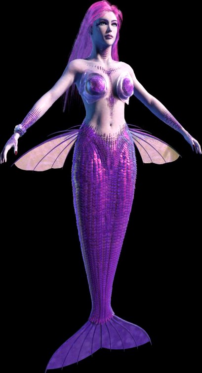 The Mermaid Maya 3d model 3D Model