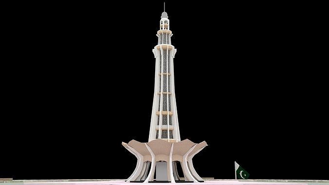 Minar-e-Pakistan - Lowpoly - Game Ready