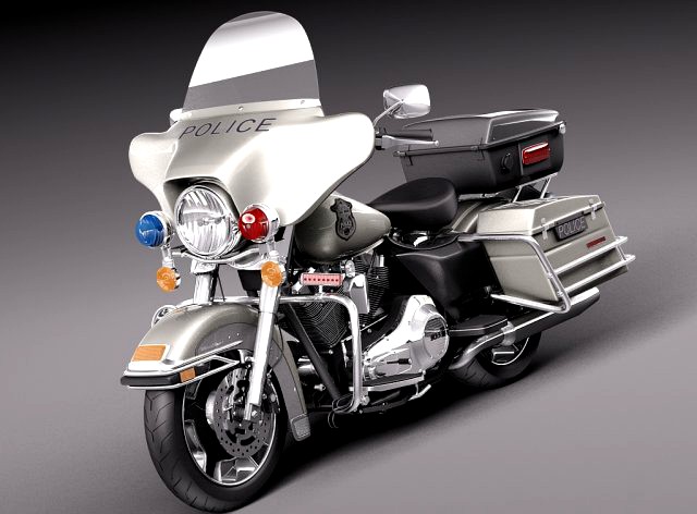 Harley Davidson Electra Glide Police 2013 3D Model