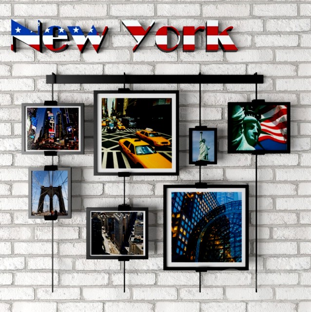 Набор постеров 3 в 1 &quot;New York&quot;, &quot;Family&quot;, &quot;Art&quot;