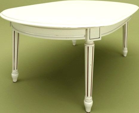Oval dining table 3D Model