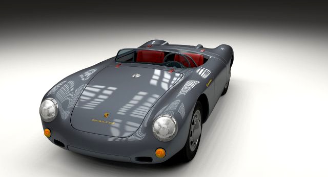 Porsche 550 Spyder gray 3D Model