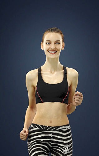 Beauty Attractive Sports Woman Running Jogging