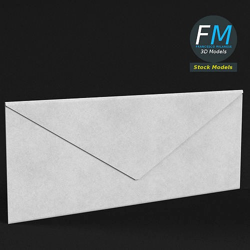 Rectangular envelope closed