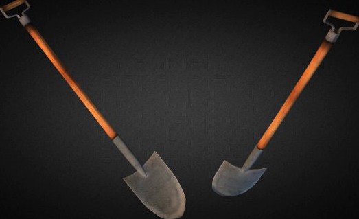 Shovel  Low Poly 3D Model